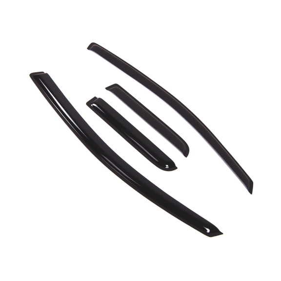 TuningPros Outside Mount Window Visor Deflector Smoke Tinted 4 Pcs Set For 2004-2014 Nissan Titan ExtendedCab