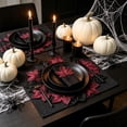 thumbnail image 5 of Layered Artificial Maple Leaf Round Placemat, 14.91 in Multicolor Fall Harvest Table Mat, Plastic Autumn Tabletop Decor for Thanksgiving Halloween Dinner Party Setting, 5 of 6