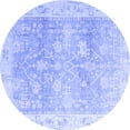 thumbnail image 1 of Ahgly Company Machine Washable Indoor Round Oriental Blue Traditional Area Rugs, 6' Round, 1 of 4