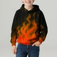 thumbnail image 4 of Boys Girls' 3D Graphic Print Cool Hoodies Long Sleeve Pullover Hoodie Sweatshirt Orange 9-10 Years, 4 of 7
