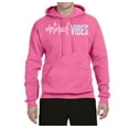 thumbnail image 2 of Mermaid Vibes Cute Shimmer | Mens Fashion Hooded Sweatshirt Graphic Hoodie, Neon Pink, 2XL, 2 of 3