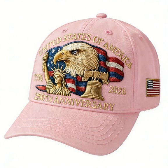 250th Anniversary Hat - Adjustable United States 250th Anniversary Hat Retro Embroidered Baseball Cap Casual Sun Hat