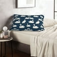 thumbnail image 6 of Pofeuu White Swam Print Polyester Microfiber Plush Pillowcases, Super Soft and Cozy Pillow Case Covers with Envelop Closure（Pillow core not included）-16"x24", 6 of 6