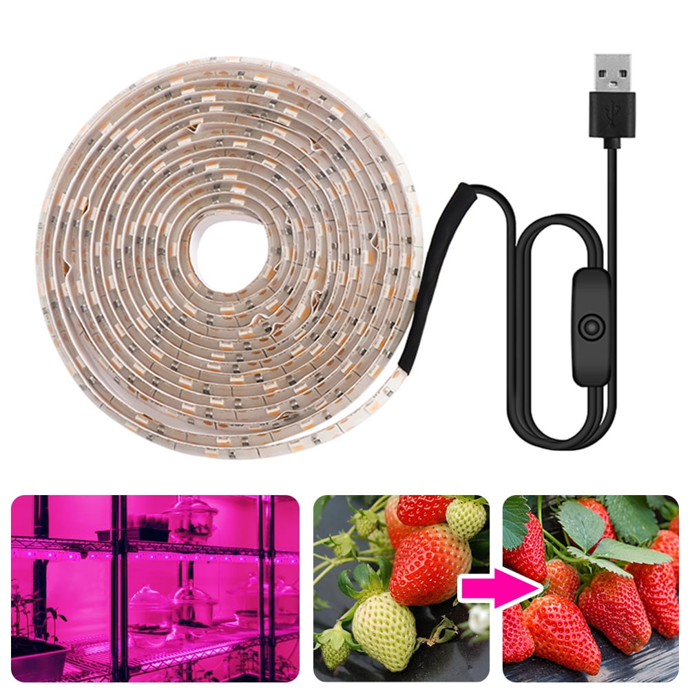 USB SMD 5050 LED Strip Grow Light/Lamp Full Spectrum For Plant Veg 5V 4:1 Tools 