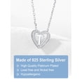 thumbnail image 6 of U7 Heart Initial Pendant Necklace 925 Sterling Silver Necklace CZ Letter Necklace Chain for Women Birthday Jewelry Gift, Letter T, 6 of 9