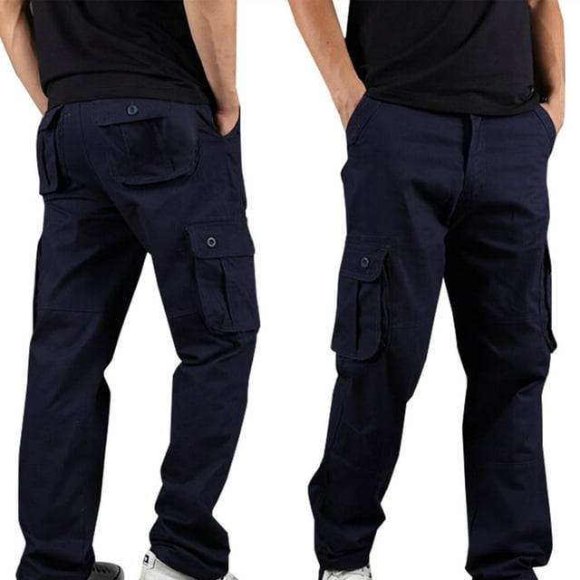 TopLLC Men's Cargo Pants Ripstop Tactical Pants, Lightweight EDC Hiking Work Trousers Outdoor Cargo Pants with Multi Pocket