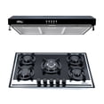 thumbnail image 1 of Combo Parrilla Y Campana Slim Premium AROL 80 Cm Bitono Negro Espejo | Parrilla 5 Quemadores Vidrio Templado Y Campana Extractora 80W 200 m³/h Con Filtros Lavables E Iluminación LED, 1 of 6