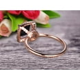 thumbnail image 5 of 2.05 Carat Cushion Cut Black Diamond Moissanite Engagement Ring Wedding Ring Promise Ring 10k Rose Gold Claw Prong Stacking Band Anniversary Gift, 5 of 6