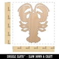 thumbnail image 2 of Maine Lobster Silhouette Wood Holiday Christmas Tree Ornament Unfinished DIY Pre-Drilled Craft, 2 of 7