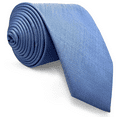 thumbnail image 3 of Tie Sets for Men Dress Neckties Light Blue Solid Skinny Size 2.36" with Pocket Square, 3 of 8