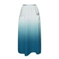 thumbnail image 4 of Fsqjgq Skirt for Women Plus Size Trendy Casual Pleated Skirts Maxi Skirts for Women High Waisted Skirts for Women Long Summer Skirts Midi Skirt With Pockets A Line Skirts Women Y2K Skirt 2XL, 4 of 5