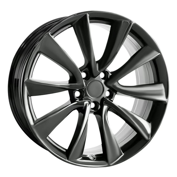 Tesla styled Rim 19x8.5 Models Y X S 3 Hyper Black 1 pc Models Y X S 3