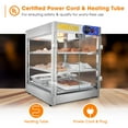 thumbnail image 5 of WeChef Commercial Food Warmer 3-Tier 20x20x24" Countertop Food Pizza Pastry Warmer Display Case 750W 110V, 5 of 12