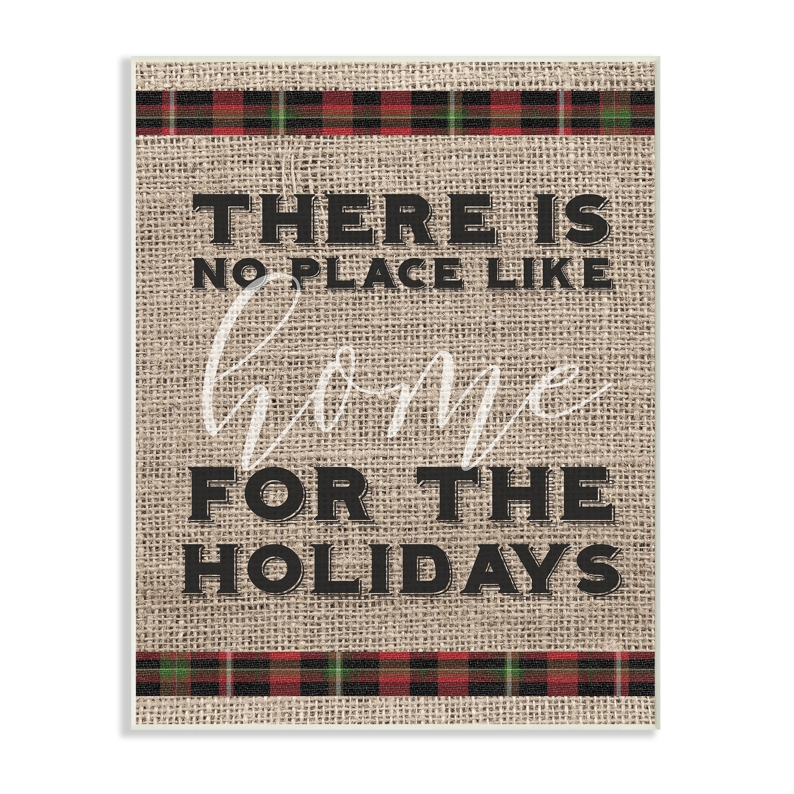 Stupell No Place Like Home For the Holidays Wall Plaque Art 13 x 19