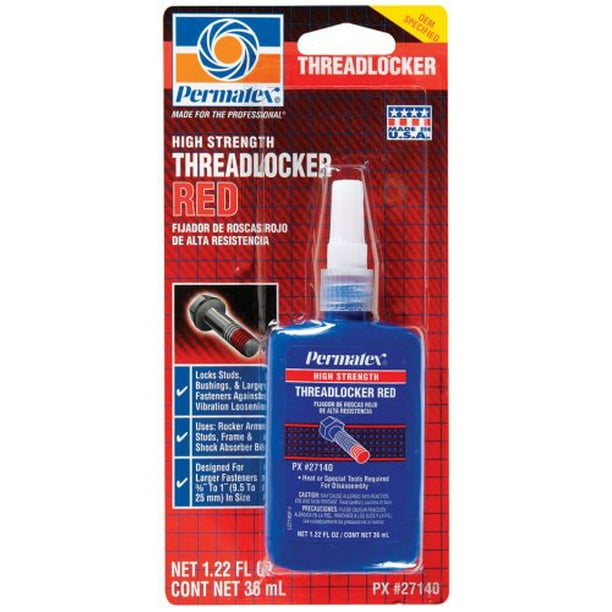 Permatex 27140 HiStrength Threadlocker Red Each