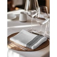 thumbnail image 6 of Black Gray Retro Greek Key Cloth Napkins Set of 4 Reusable Dinner Napkins, Greece Ancient Rustic Geometric Cocktail Napkin Washable Table Napkins for Wedding/Holiday Party/Baby Shower 20"x20", 6 of 7