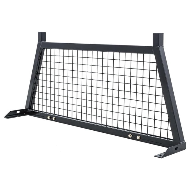 Elevate Outdoor Adjustable Steel Mesh Headache Rack for Pickup Trucks, No-Drill Mount