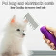 thumbnail image 3 of ievspot Dematting Fur Rake Comb for Dogs Cats Stainless Steel Shedding Brush for Medium And Long-Haired Pets Grooming Tool, 3 of 8
