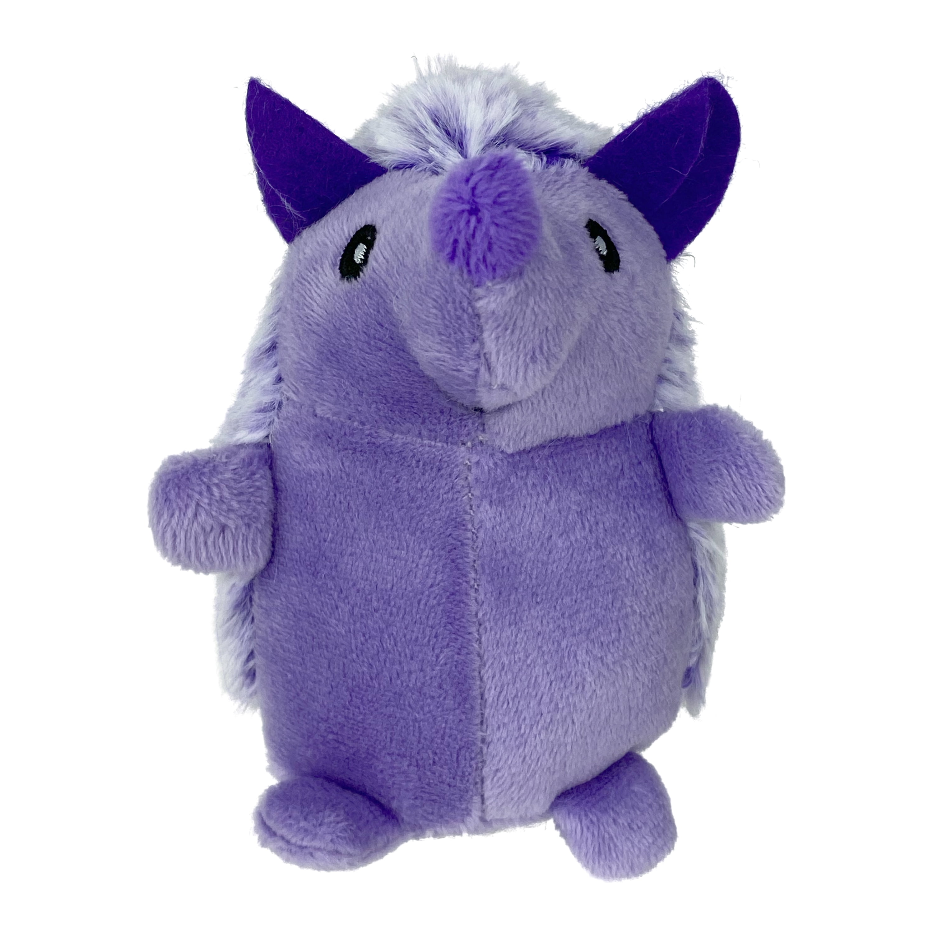 (3 pack) Multipet Mini Pet Plush Hedgehog Small Dog Toy with Squeaker, Purple