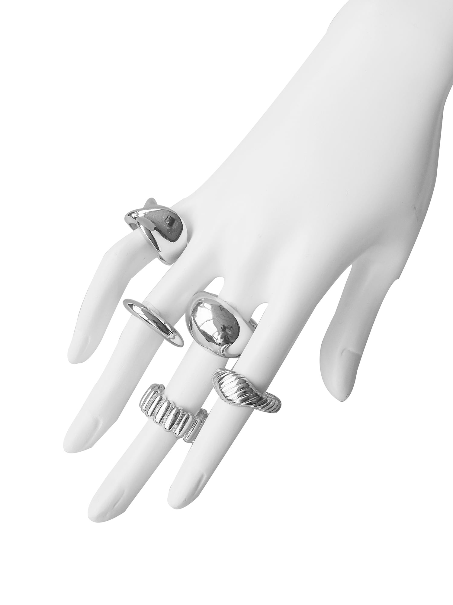 Time and Tru Women's Gold Plated Metal Ring Set