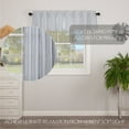 thumbnail image 2 of VHC Brands Sawyer Mill Blue Valance Curtain Lined Farmhouse Stripe for Kitchen or Dining Room Windows 16x72, 2 of 7