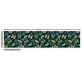 thumbnail image 2 of Ambesonne Flowers Fabric by the Yard Upholstery, Butterflies and Flowers, 3 Yards, Yellow and Petrol Blue, 2 of 4