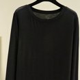 thumbnail image 5 of Womens Long Sleeve Pajama Top Loose Fit Casual Sleepwear Soft, 5 of 5