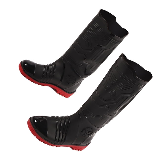 Men Rain Boot, Waterproof Tall Boot With Shoe Inserts Strong Grip Rain Boot For Farming Gardening Fishing