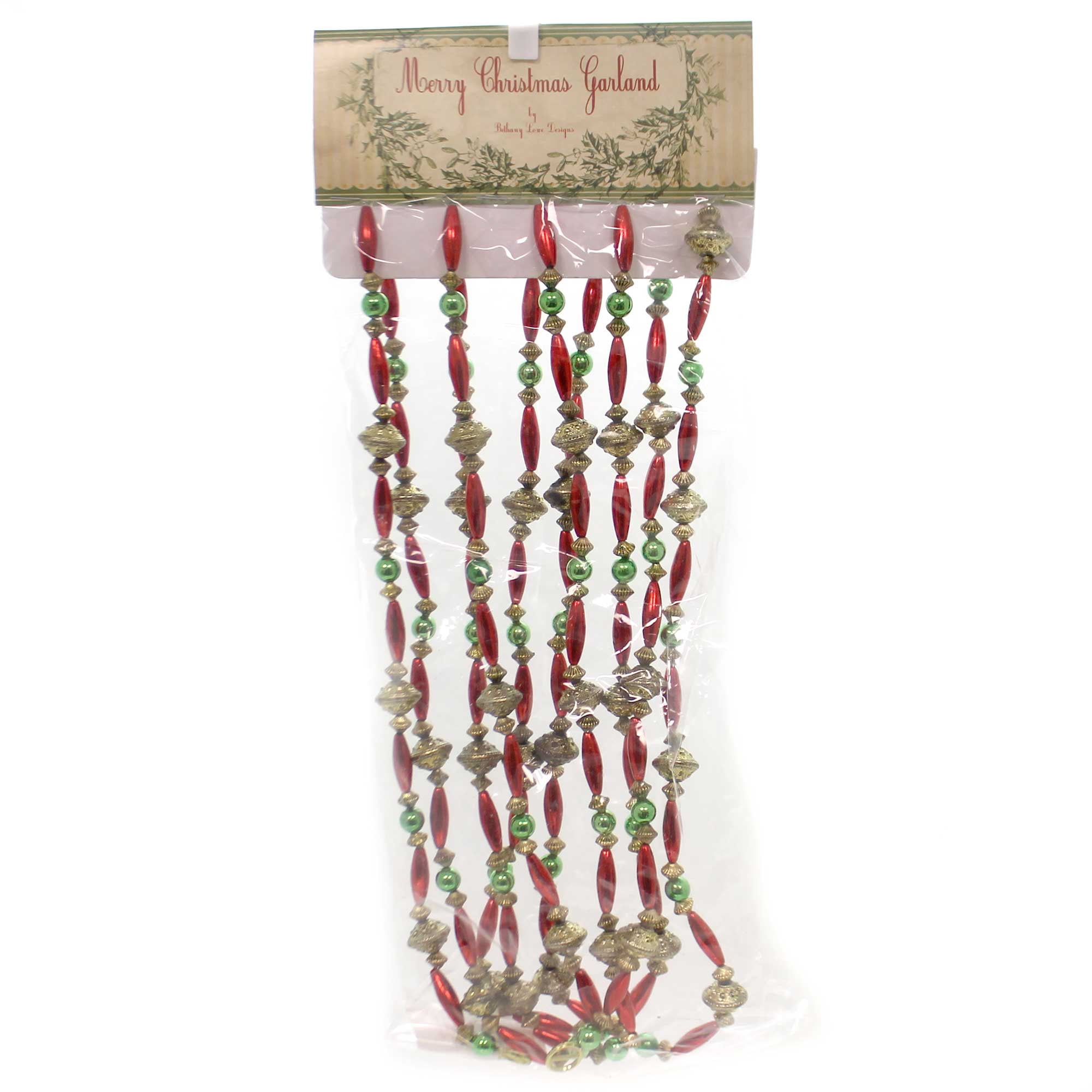 Christmas TRADITIONAL ANTIQUE BEAD GARLAND Plastic Vintage Sn6813