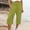 Army Green, variant on IDALL Capri Pants for Women Linen Pants Women Women Fashionable Elastic Waist Three Quarter High Waist Casual Pants And Sports Pants Sweatpants Women Lounge Pants Women Army Green 3XL
