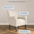 thumbnail image 4 of BELLEZE Accent Chair Armchair for Living Room - Allston (Beige), 4 of 7