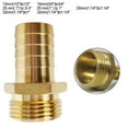 thumbnail image 4 of 2x Solid BRASS Hose Tail Connector to Male For BSP Thread Pond Pool HosePipe Adapter 1/2Inch Male X 12Mm Smile Home, 4 of 8