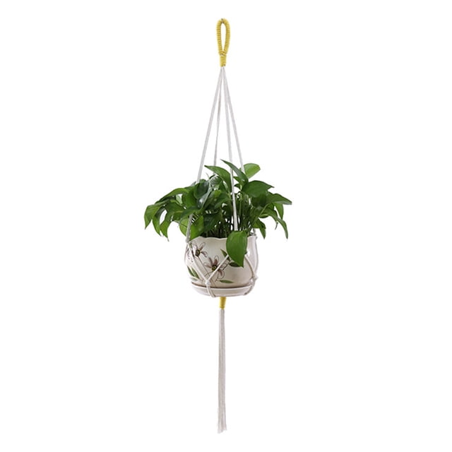 Maceta colgante para plantas, extra larga, con borlas, para colgar plantas