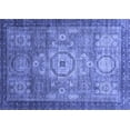 thumbnail image 1 of Ahgly Company Indoor Rectangle Abstract Blue Modern Area Rugs, 4' x 6', 1 of 4