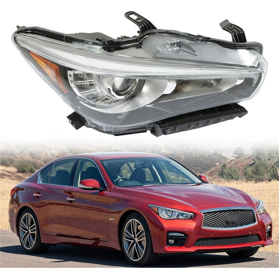 labwork Headlight Assembly Replacement for 2014-2017 Infiniti Q50 w/o AFS Projector Headlamp Right Passenger Side 260104HB0B