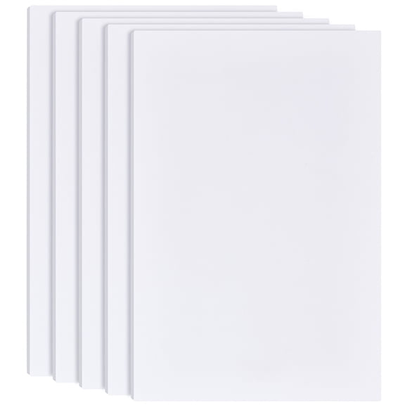 5Pcs 1/4 Inch White Foam Boards 12x8 Inch Rectangle PVC Foam Sheet Poster Board for Mounting Crafts Art Display Presentation and Projects DIY