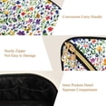 thumbnail image 5 of FORMRS Makeup Bag Travel Cosmetic Organizer for Women Fold Flat Zipper Pouch with Handle, Green Wildflower Pattern, 5 of 8