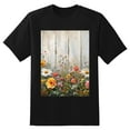 thumbnail image 5 of Plus Size Shirt for Women Black Tops for Women Short Sleeves Shirt for Women Flower Wood (3) T Shirt Crewneck Shirt for Women S, 5 of 5