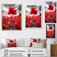 thumbnail image 4 of Designart "Flower landscape Scarlet Euphony I" Floral Canvas Art Print, 4 of 5