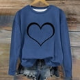 thumbnail image 1 of Qiopertar Mode Femmes T-Shirt à Manches Longues Col Rond Imprimé Chandail en Molleton Blouse Hauts Offres de la Semaine Liquidation à Moins de 5$ jusqu'à 90 % de Réduction, 1 of 4