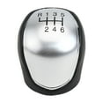 thumbnail image 3 of For Ford Gear Shift Knob Manual Shifter Black White ABS Leather Design, 3 of 9