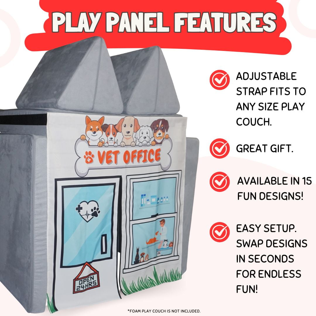 "The Shops" 3-Pack Play Panels for Kids Foam Play Couch