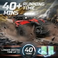 thumbnail image 3 of JoyStone RC Cars 1:14 Scale Remote Control Truck, 15+ mph High Speed Monster Truck with LED Headlights, Chassis Lights and 2 Batteries for Boys Kids, Red, 3 of 8