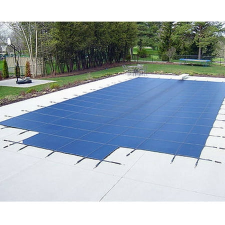 WaterWarden in-Ground Pool Safety Cover Fits 18&rsquo; x 36&rsquo;, Center End Step, Center Drain Panel, UL Classified to ASTM F1346