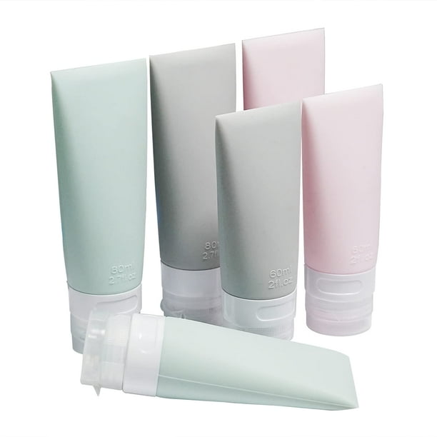 Set de botellas de viaje bouti1583, portátil, de silicona blanda, 80 ml x3, 60 ml, x3