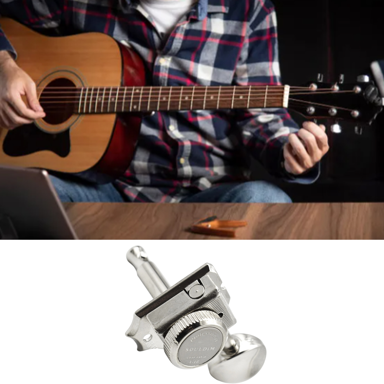Metal Guitar Tuning Pegs Machine Head String Tuners Tuning Key Replacement Acoustics Guitar Locking Tuner Enduring