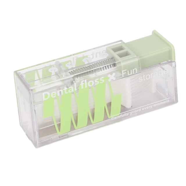 Ultra Fine Floss Pick, Compact Travel Floss Case Holder with Wider Outlet, ABS Material, Refillable Portable Family Mega Pack Trio Floss Pick Dispenser for Adults and