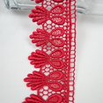 thumbnail image 1 of Altotux 1,75 Pouces 13 Couleurs Dentelle de Venise Florale Brodée Guipure par 2 Yards (Rouge), 1 of 2