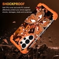 thumbnail image 6 of Casetego for Samsung Galaxy S26 Ultra 5G Case,Glow in The Dark Three Layer Heavy Duty Sturdy Shockproof Protection Rugged Hard PC+Soft TPU Bumper Case for Galaxy S26 Ultra,Orange Black Butterfly, 6 of 8