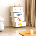 thumbnail image 5 of FRAPOW Dresser for Bedroom, Bedside Dresser with 5 Drawers, Chest of Drawers for Kids Adult, White, 5 of 5